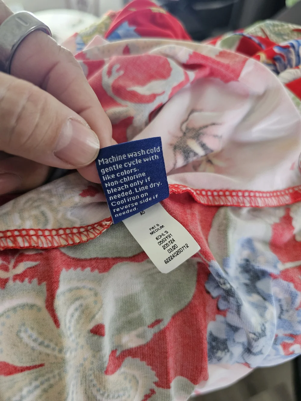 Apt. 9 Red Floral Sleeveless Midi Dress with Blue and Green Blooms - Picture 6 of 12